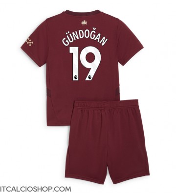 Manchester City Ilkay Gundogan #19 Terza Maglia Bambino 2024-25 Manica Corta (+ Pantaloni corti)